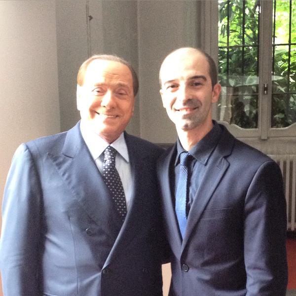 Luca Grasso (Owner of Teleprompter Italia) con Silvio Berlusconi
